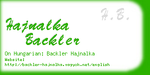 hajnalka backler business card